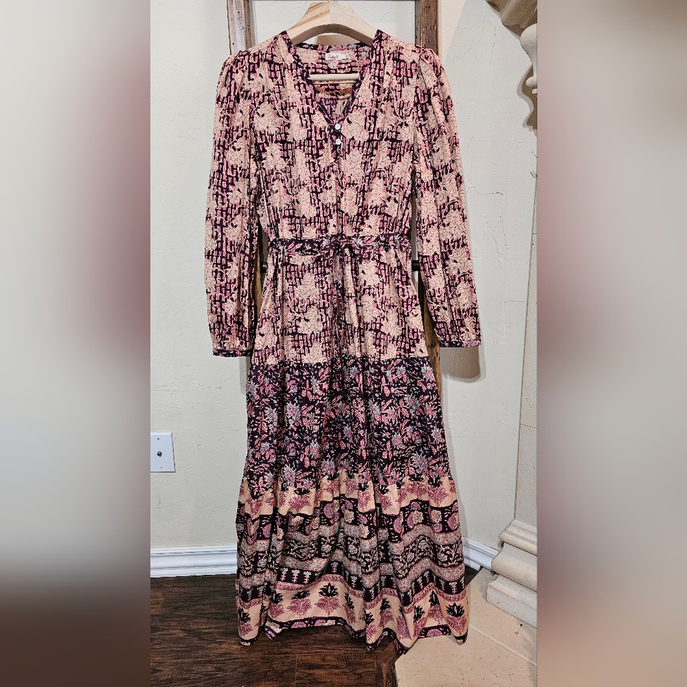 Faherty Idina Block Print Dress View 3